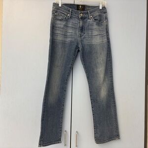7 For All Mankind Slimmy Foolproof Light Blue Denim Jeans Size 30